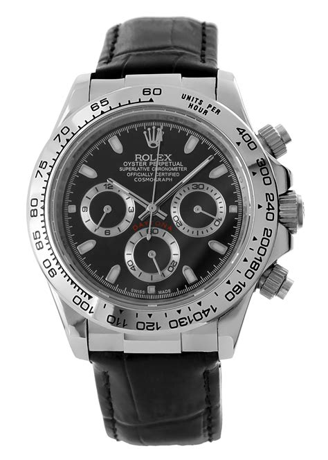 rolex daytona stahl leder schwarzes zifferblatt|rolex daytona speichern.